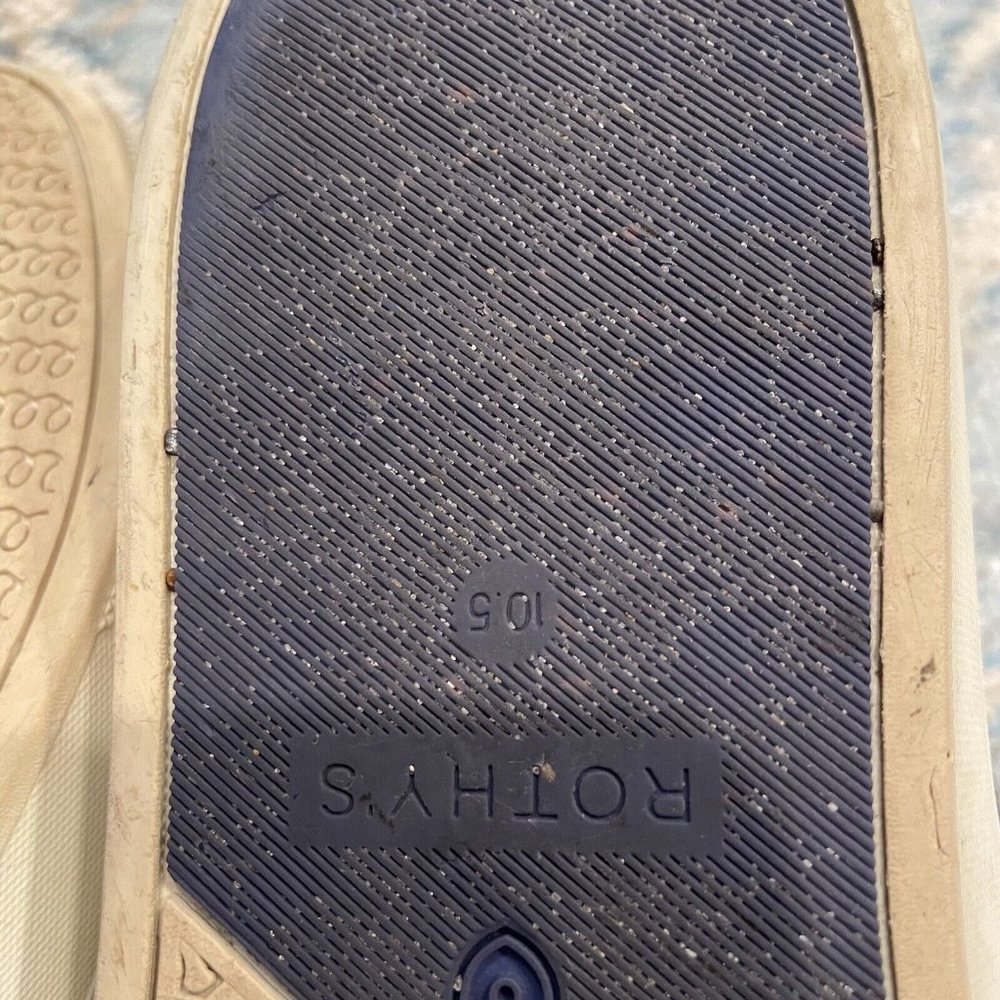 Rothy's Slip On Sneakers Night Stripe Womens US 10.5 Navy Sustainable Recycled - Picture 11 of 12